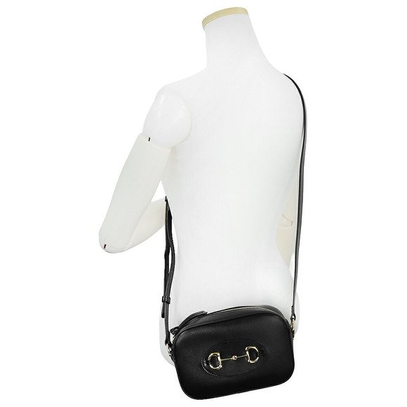 Gucci Horsebit Camera Shoulder Bag Crossbody Black Leather - Picture 8 of 9